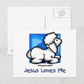 Carte Postale Jésus M'Aime Agneau (Devant / Derrière)