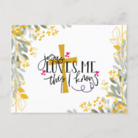 Jésus m'aime Ce que je connais, Croix et Fleurs