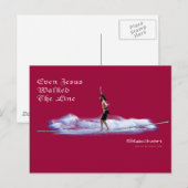 Carte Postale jésus marchant sur la ligne (Devant / Derrière)