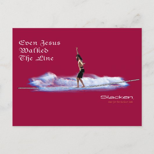Carte Postale jésus marchant sur la ligne (Devant)