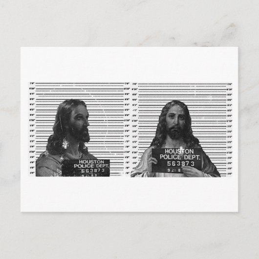 Carte Postale Jesus Mugshot (Devant)