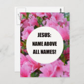 Carte Postale Jésus : Nom au-dessus de tous les noms ! (Devant / Derrière)