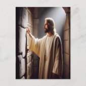 Carte Postale Jésus par Porte au lever du soleil (Devant)
