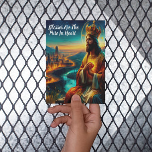 Carte Postale Jésus paré d'une couronne majestueuse