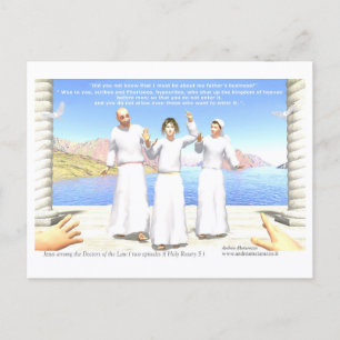 Carte Postale Jésus parmi les Docteurs de la Loi (deux épisodes)