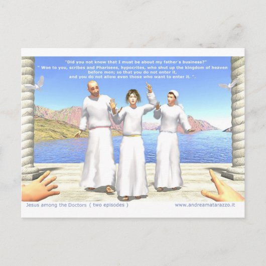 Carte Postale Jésus parmi les médecins (Devant)