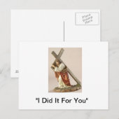 Carte Postale "Jésus Porte La Croix" (Devant / Derrière)