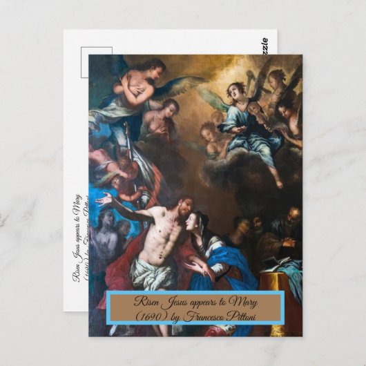 Carte Postale Jésus ressuscité apparaît à Marie (Devant / Derrière)