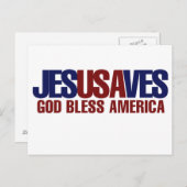 Carte Postale Jésus sauve (Devant / Derrière)