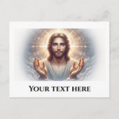 Carte Postale Jésus souriant avec des mains accueillantes (Devant)