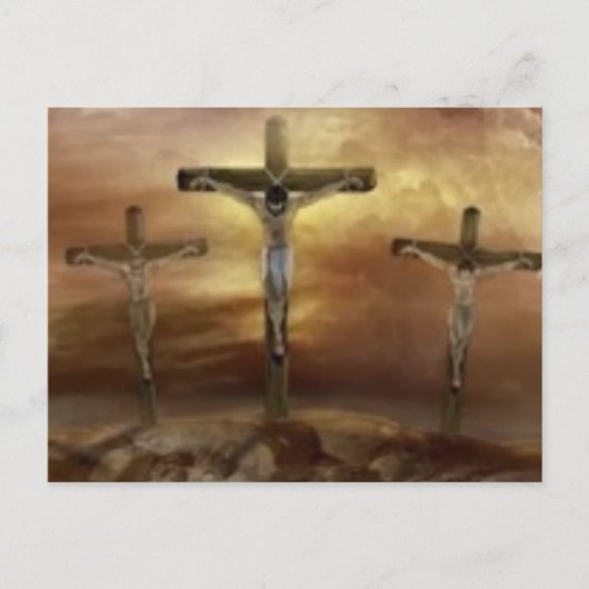 CARTE POSTALE JÉSUS SUR LA CROIX (Devant)