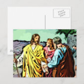 Carte Postale Jésus sur la route d'Emmaüs (Devant / Derrière)