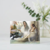 Carte Postale Jésus Surveille La Triste Fille (Debout devant)