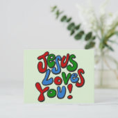 Carte Postale Jésus t'aime (Debout devant)