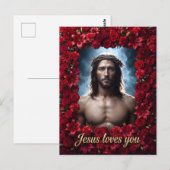 Carte Postale Jésus t'aime (Devant / Derrière)