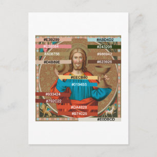 Carte Postale Jésus tenant l'Eucharistie (SNV 050)