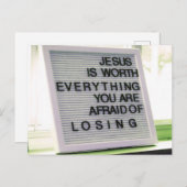 Carte Postale Jésus vaut tout Signe chrétien (Devant / Derrière)