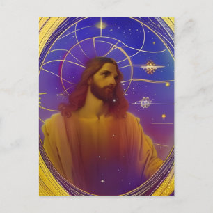 Carte Postale Jésus Verre tendu AI Art généré