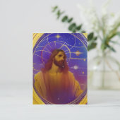 Carte Postale Jésus Verre tendu AI Art généré (Debout devant)