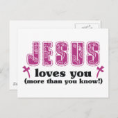 Carte Postale Jésus Vous Aime Plus Que Vous Ne Le Savez (Devant / Derrière)