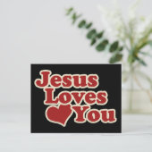 Carte Postale Jésus vous aime pour les chrétiens (Debout devant)