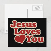 Carte Postale Jésus vous aime pour les chrétiens (Devant / Derrière)