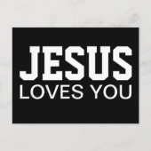 Carte Postale Jésus Vous Aime Typographie Motivationnelle (Devant)