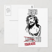 Carte Postale Jésus vous tolère (Devant / Derrière)