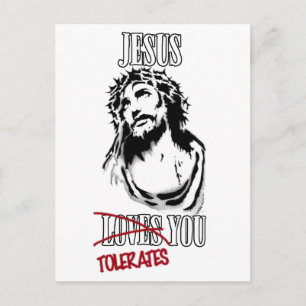 Carte Postale Jésus vous tolère