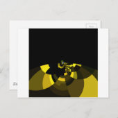 Carte Postale Jet Black et Gold Vector Art Design graphique (Devant / Derrière)