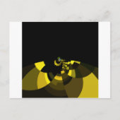 Carte Postale Jet Black et Gold Vector Art Design graphique (Devant)