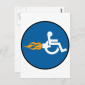 Carte Postale Jet fauteuil roulant (Devant / Derrière)