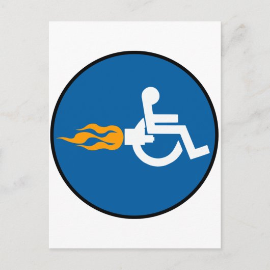 Carte Postale Jet fauteuil roulant (Devant)