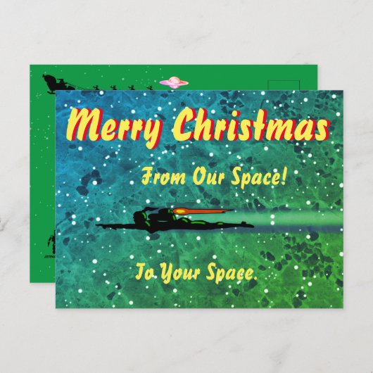 Carte Postale Jet Pack Noël (Devant / Derrière)