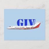 Carte Postale Jet privé Gulfstream IV de luxe (Devant)