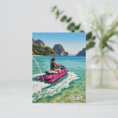 Carte Postale Jet Ski à Phuket Patong Beach Thaïlande Travel (Debout devant)