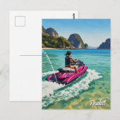 Carte Postale Jet Ski à Phuket Patong Beach Thaïlande Travel (Devant / Derrière)