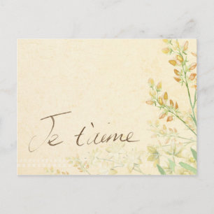 Carte Postale 'Jet'aime' - Floral Vintage de France
