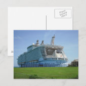 Carte Postale Jetée de bateaux de croisière Falmouth (Devant / Derrière)