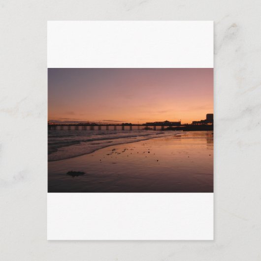 Carte Postale jetée de brighton au coucher du soleil (Devant)