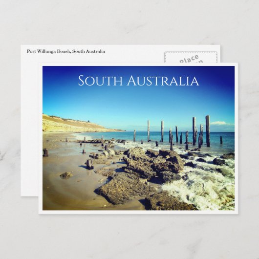 Carte Postale jetée de la plage (Devant / Derrière)