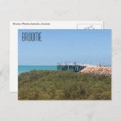 Carte Postale jetée de la plage de broome town (Devant / Derrière)