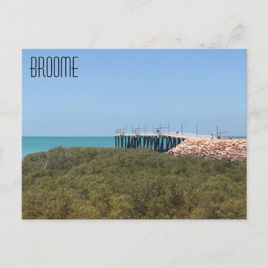 Carte Postale jetée de la plage de broome town (Devant)