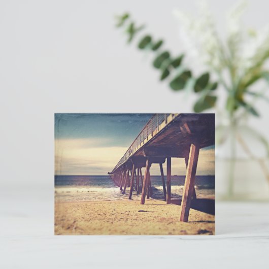 Carte Postale Jetée de l'océan vintage (Debout devant)