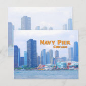 Carte Postale Jetée de marine - Chicago Illinois (Devant / Derrière)