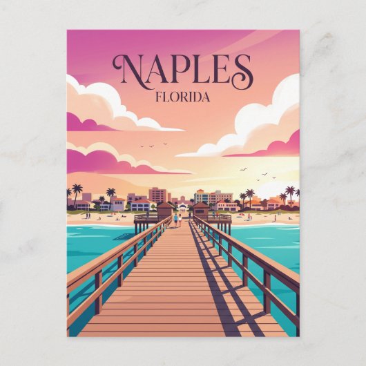 Carte Postale Jetée de Naples USA (Devant)