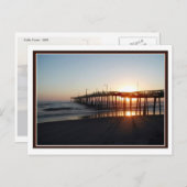 Carte Postale Jetée de pêche illuminée (Devant / Derrière)