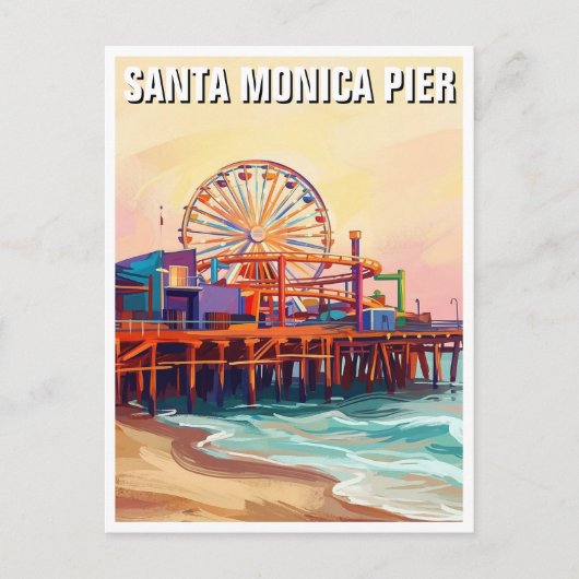 Carte Postale Jetée de Santa Monica (Devant)