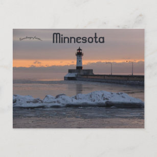 Carte Postale Jetée nord de Duluth Lumière Minnesota
