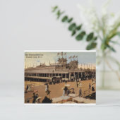 Carte Postale Jetée Steeplechase, Atlantic City 1914 Vintage (Debout devant)